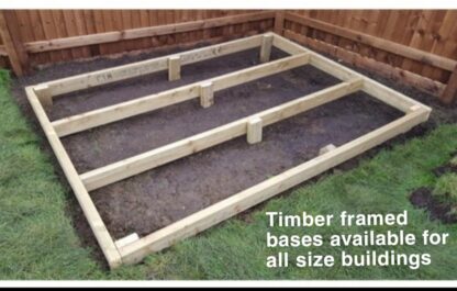 This image shows a timber framed base