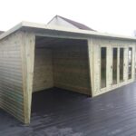 This is an image of a variation of The Charlotte Hot Tub Combi Summerhouse