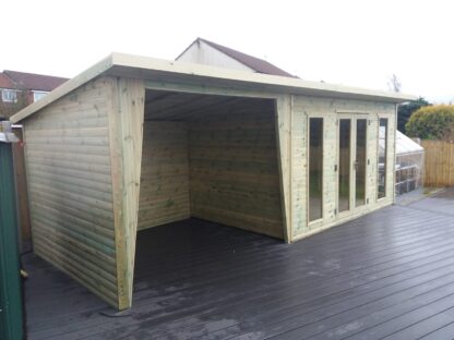 This is an image of a variation of The Charlotte Hot Tub Combi Summerhouse