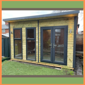 This image shows a UPVC Windsor Pent Summerhouse building